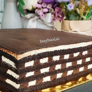 PJJ Black & White Russian Cake (1 Resepi)