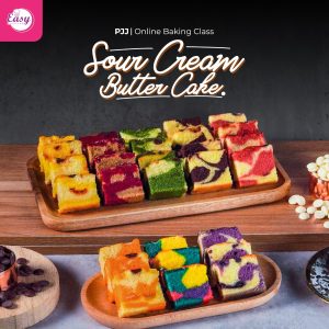PJJ Sour Cream Butter Cake (8 Resepi)